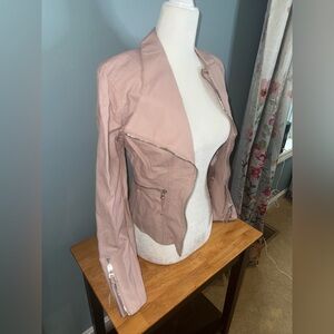 Blank NYC Blush Pink Pleather Jacket